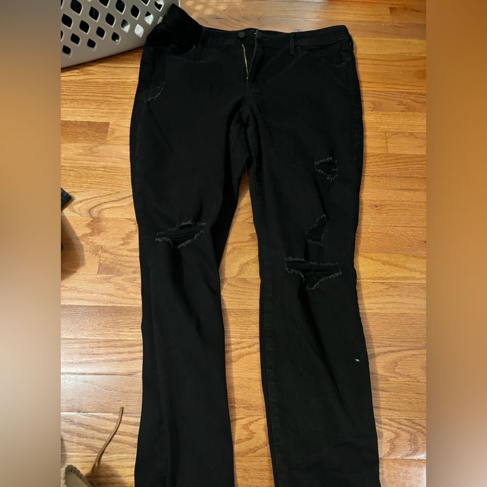 Ripped old navy pop icon skinny high rise size 16 jeans